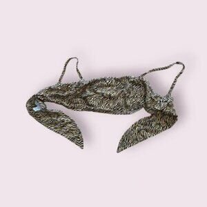 TOPSHOP Zebra Print Tie Crop Top